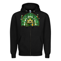 Black St. Patrick's rainbow Zipper Hoodie - CowGirlArtShop