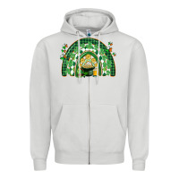 Dove Grey St. Patrick's rainbow Zipper Hoodie - CowGirlArtShop