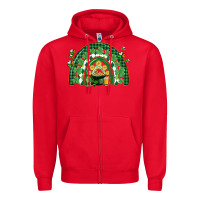 Red St. Patrick's rainbow Zipper Hoodie - CowGirlArtShop
