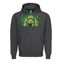 Smoke St. Patrick's rainbow Zipper Hoodie - CowGirlArtShop