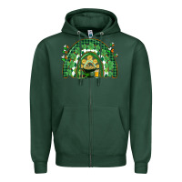 Sports Green St. Patrick's rainbow Zipper Hoodie - CowGirlArtShop