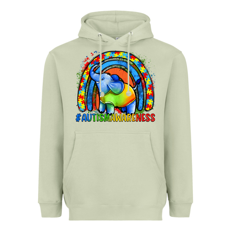 Autism Awareness Autism Elephant Heavyweight Hoodie by FaDigitalArtStudio | Teevron