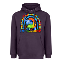 Plum Autism Awareness Autism elephant Heavyweight Hoodie - FaDigitalArtStudio