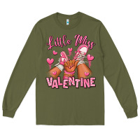 Army Green Little miss Valentine afro kid sneakers Long Sleeve Tee - RanaPortraitStore