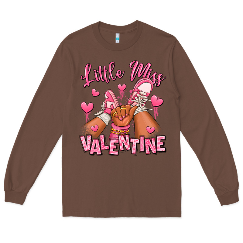 Little Miss Valentine Afro Kid Sneakers Long Sleeve Tee by RanaPortraitStore | Teevron