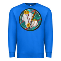 True Royal baseball with sunflower round earrings Premium Sweatshirt - BundleAndBundleShop