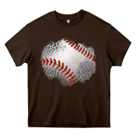 Chocolate Brown leopard baseball patch Heavy Core Tee - Jasminsmagicworld