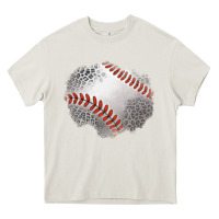 Cream leopard baseball patch Heavy Core Tee - Jasminsmagicworld
