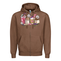 Chestnut Mama coffee cup mother's day Zipper Hoodie - HowdyJamesFarm