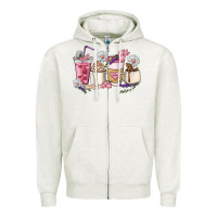Oatmeal Heather Mama coffee cup mother's day Zipper Hoodie - HowdyJamesFarm