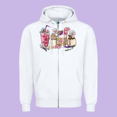 Mama Coffee Cup Mother's Day Zipper Hoodie Designed By Howdyjamesfarm