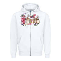 White Mama coffee cup mother's day Zipper Hoodie - HowdyJamesFarm