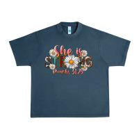 Midnight Navy Western She Is Strong Urban Heavy Tee - LillyAllenDesigns