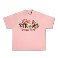 Salmon Western She Is Strong Urban Heavy Tee - LillyAllenDesigns