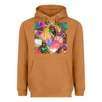 Meerkat school girl coffee cup with leopard seamless pattern bbs Heavyweight Hoodie - BundleAndBundleShop