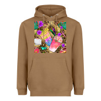 Toasted Coconut school girl coffee cup with leopard seamless pattern bbs Heavyweight Hoodie - BundleAndBundleShop