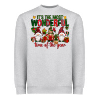 Heather Grey It's the most wonderful time of the year Heavyweight Sweatshirt - NancyCooperArtShop