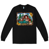 Black western barn with farm animals Long Sleeve Tee - RanaPortraitStore