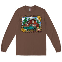 Chestnut western barn with farm animals Long Sleeve Tee - RanaPortraitStore