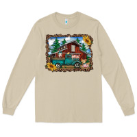 Mushroom western barn with farm animals Long Sleeve Tee - RanaPortraitStore