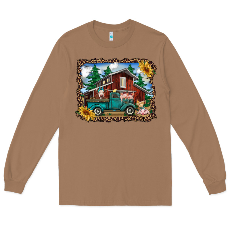 Western Barn With Farm Animals Long Sleeve Tee by RanaPortraitStore | Teevron
