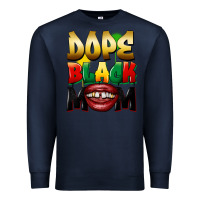 Navy dope black mom Premium Sweatshirt - FaDigitalArtStudio