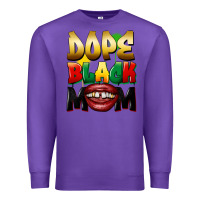 Purple dope black mom Premium Sweatshirt - FaDigitalArtStudio