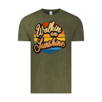 Vintage Olive Walking on Sunshine Vintage Tee - JahusDesignShop