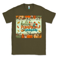 Army Green hello pumpkin season tumbler Classic Tee - BundleAndBundleShop