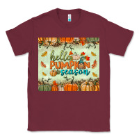 Burgundy hello pumpkin season tumbler Classic Tee - BundleAndBundleShop
