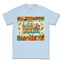 Dusty Blue hello pumpkin season tumbler Classic Tee - BundleAndBundleShop