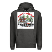 Charcoal Heather merry chrıstmas Premium Hoodie - FaDigitalArtStudio
