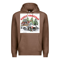 Chestnut merry chrıstmas Premium Hoodie - FaDigitalArtStudio