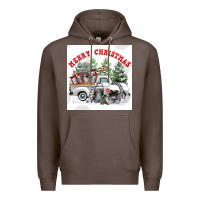Coffee merry chrıstmas Premium Hoodie - FaDigitalArtStudio