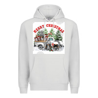 Dove Grey merry chrıstmas Premium Hoodie - FaDigitalArtStudio