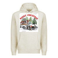 Oatmeal Heather merry chrıstmas Premium Hoodie - FaDigitalArtStudio