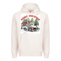 Pale Pink merry chrıstmas Premium Hoodie - FaDigitalArtStudio