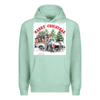Seafoam merry chrıstmas Premium Hoodie - FaDigitalArtStudio
