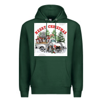 Sports Green merry chrıstmas Premium Hoodie - FaDigitalArtStudio