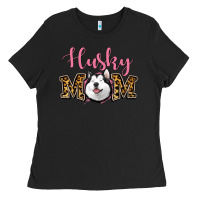 Black Husky Mom Ladies Tee - Jasminsmagicworld