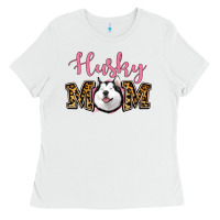 White Husky Mom Ladies Tee - Jasminsmagicworld
