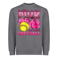 Storm In October We Wear Pink and Watch Softball Heavyweight Sweatshirt - texasbilliewilder
