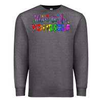 Charcoal Heather Western Dare To Be Yourself LGBTQ Premium Sweatshirt - BundleAndBundleShop