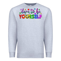 Heather Grey Western Dare To Be Yourself LGBTQ Premium Sweatshirt - BundleAndBundleShop