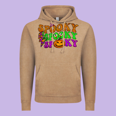 Spooky With Lightning Bolt Vintage Hoodie Designed By Bundleandbundleshop