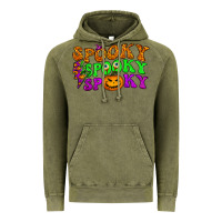 Vintage Olive spooky with lightning bolt Vintage Hoodie - BundleAndBundleShop