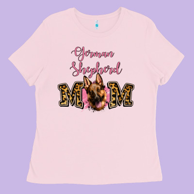 German Shepherd Mom Ladies Tee Designed By Jasminsmagicworld