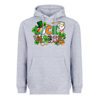 Heather Grey lucky nurse St. Patrick's Day Heavyweight Hoodie - FaDigitalArtStudio