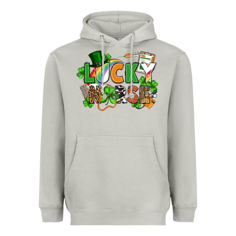 Lucky Nurse St. Patrick's Day Heavyweight Hoodie by FaDigitalArtStudio | Teevron