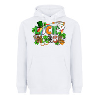 White lucky nurse St. Patrick's Day Heavyweight Hoodie - FaDigitalArtStudio